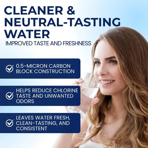 Vista 4 de IPW Industries Filtro de reemplazo de bloque de carbono CB6 para sistema de filtro de agua de ósmosis inversa, cartucho de filtración de agua
