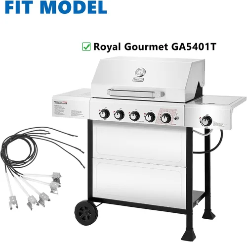 Vista 2 de SafBbcue Repuesto para encendedor de parrilla Royal Gourmet GA5401T, piezas de repuesto, resistente a la corrosión, fácil de instalar
