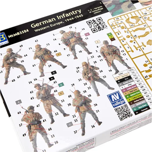 Vista 3 de Master Box Models 1/35 "Infantería alemana" Europa Occidental 1944-45, juego de 4 figuras