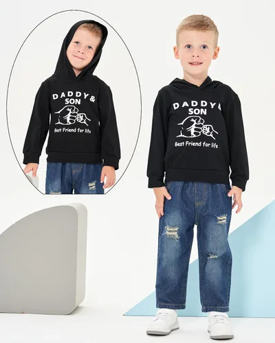 Vista 2 de Renotemy Ropa de bebé para niños pequeños, trajes de mezclilla, sudadera con capucha para niños pequeños