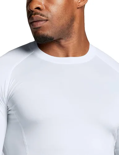 Vista 6 de ATHLIO - Paquete de 1 o 3 camisetas de compresión de manga larga con protección FPU 50+ para hombre, camiseta de protección para deportes acuáticos