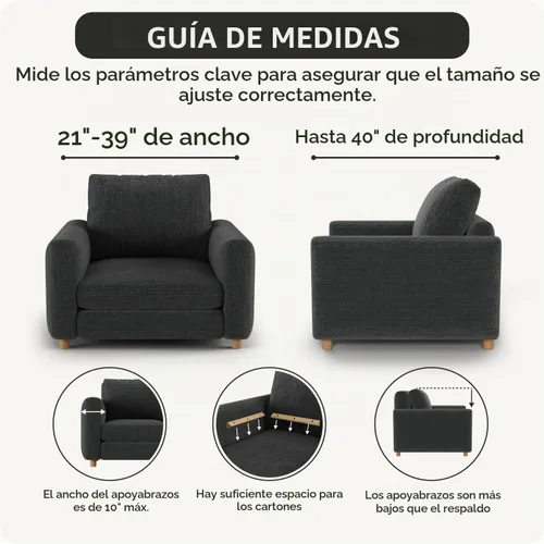 Vista 5 de PAULATO BY GA.I.CO. Funda para silla – Funda elástica para sillón – Funda de sillón para mascotas y niños – Fundas suaves para silla – Protector