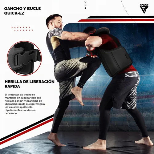 Vista 3 de RDX Protector de Cuerpo para Boxeo, Protector de Pecho para MMA Kickboxing Muay Thai, Chaleco para Entrenamiento de Sparring con Golpes Pesados