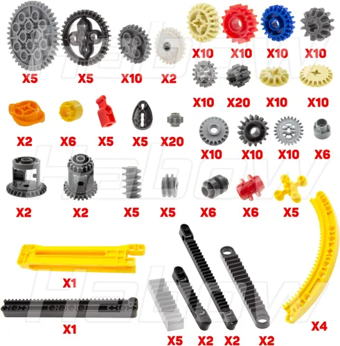 Vista 3 de Habow 233pcs Technic Gears Kit, Assorted Gear Set for MOC Technic Building