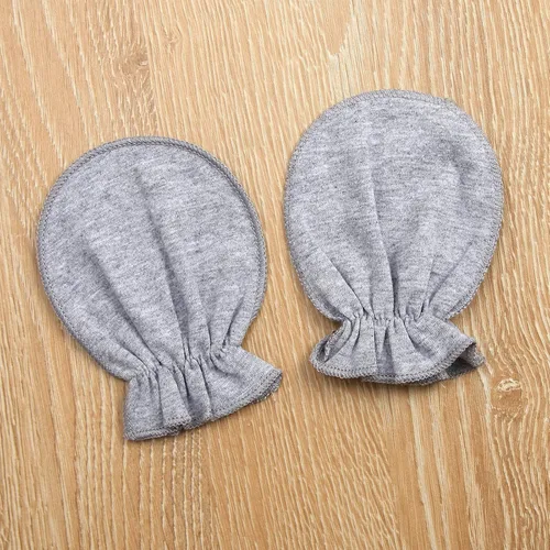 Vista 7 de GRNSHTS Conjunto de ropa de 3 piezas para bebé recién nacido, traje de regreso a casa, con estampado de letras, gorro, guantes, 3 piezas