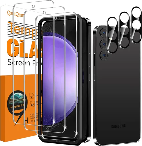 Vista 12 de QsmQam Paquete de 3 Protectores de Pantalla para iPhone 17 de 6.3 Pulgadas + 1 Paquete de Protector Individual de Lente de Cámara, Vidrio Templado
