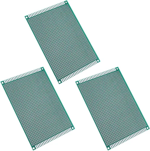Vista 9 de Heyiarbeit Placa PCB de doble cara de 3.1x4.7 in, estañada a través de agujeros, circuito impreso universal, placa de proto para soldadura de 1pcs