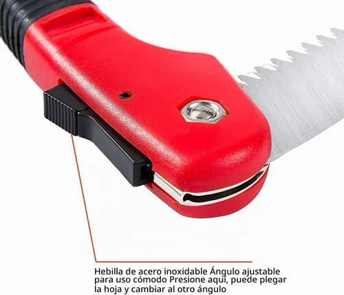 Vista 5 de FLORA GUARD Sierra de mano plegable, sierra de camping/poda con cuchillas resistentes de 7.7 pulgadas, sierra plegable profesional, hoja afilada