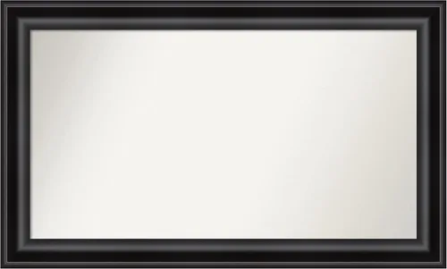 Vista 443 de Amanti Art Espejo personalizado, espejo de baño negro puente, espejo de pared o espejo de tocador de baño sobre el fregadero (26 x 26 pulgadas)