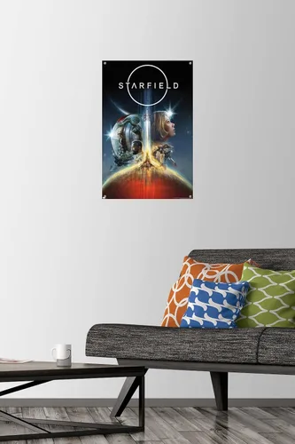 Vista 2 de Trends International Starfield - Póster de pared Key Art, 14.72 x 22.37 pulgadas, paquete de póster premium y alfiler