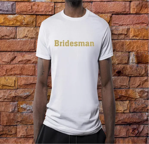 Vista 2 de SEC Apparel Bridesman Hierro En vinilo Parches Calcomanías Transferencias Apliques Letras para camisetas Ropa de tela Bachelorette