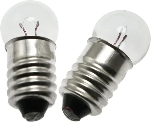Vista 4 de Kit de mini bombillas E10 de 1.5 V/0.3 A con base de tornillo en miniatura y 10 bombillas E10 doradas, soportes de base para circuito