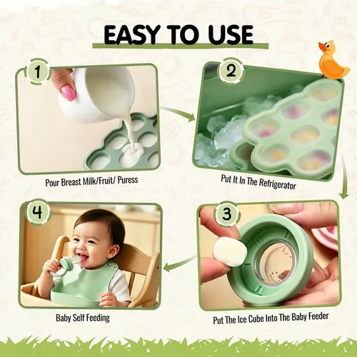 Vista 2 de 19 piezas de silicona bebé alimentación Set Eating Essentials para Juego de platos y cuencos para niños pequeños con babero, alimentador de frutas