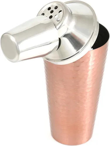 Vista 3 de Cook Pro Inc. - Mezclador de cóctel de acero inoxidable de 27 onzas, cobre