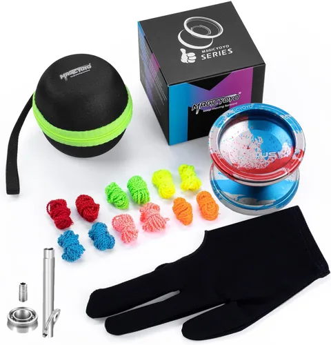 Vista 6 de MAGICYOYO V6 Yoyos Pro Responsive Yoyo & Yoyo sin respuesta para niños adultos, principiantes a avanzados Yoyo Metal con rodamiento que no responde