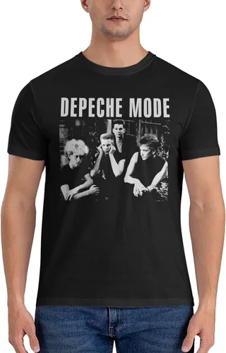 Vista 8 de Camiseta de algodón para hombre, manga corta, color negro