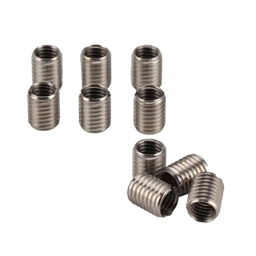 Vista 14 de 10 piezas de inserción de rosca autorroscante, tuerca reductora de acero inoxidable de 0.236 in hembra M3x0.0.197 in macho M5x0.0.315 in