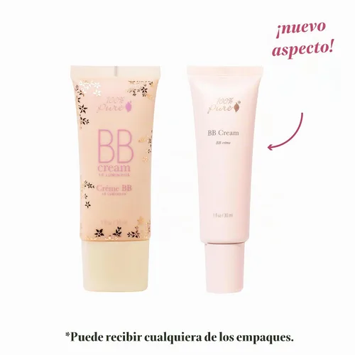 Vista 2 de 100% PURE BB Cream Shade 10 - Maquillaje de cara completa luminosa, brillo