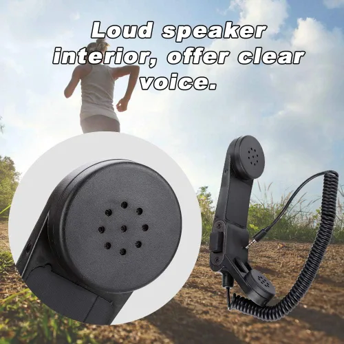 Vista 6 de FOSA Micrófono receptor de teléfono retro, micrófono de altavoz de mano vintage de 0.138 in para comunicación clara, actividades al aire libre