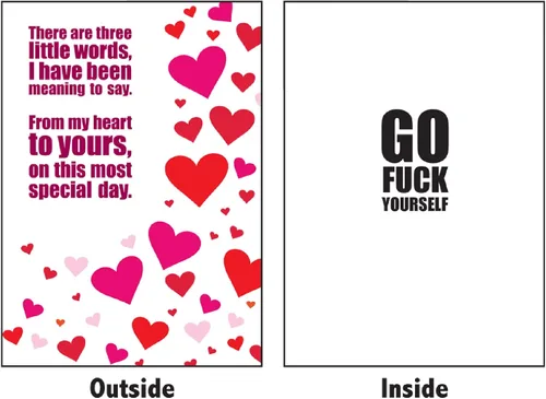 Vista 2 de Go F Yourself: Secret Scrooge Mean Tarjeta de felicitación - Perfecto para esa persona especial en tu vida que simplemente no puedes soportar más