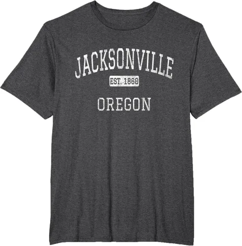 Vista 19 de Jacksonville Oregon OR - Camiseta vintage, Negro