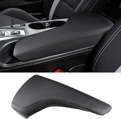 Vista 6 de INTGET Funda de consola central para Chevrolet Chevy Camaro 2016-2022 2023 2024, accesorios de cuero para reposabrazos central, protector de tapa