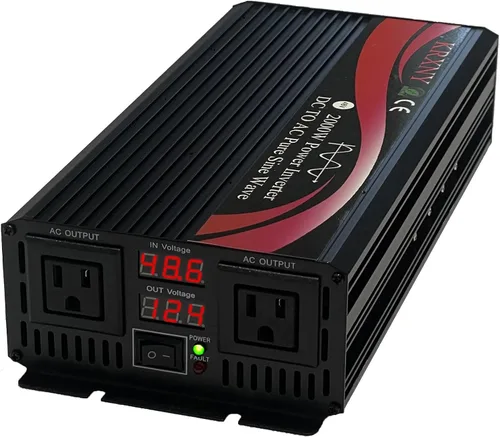Vista 5 de Inversor de corriente 2000W 48V DC a 110V 120V AC Convertidor de onda