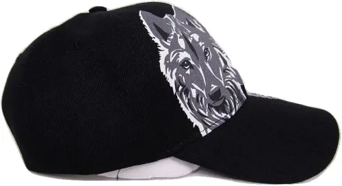 Vista 6 de AES Native Pride American Dream Catcher Wolf Shadow - Gorro bordado indio, Negro