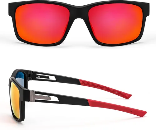 Vista 9 de FEISEDY Gafas de sol polarizadas para hombres y mujeres, para conducir, ciclismo, correr, golf, deportes, gafas ligeras, TR90, marco B2915