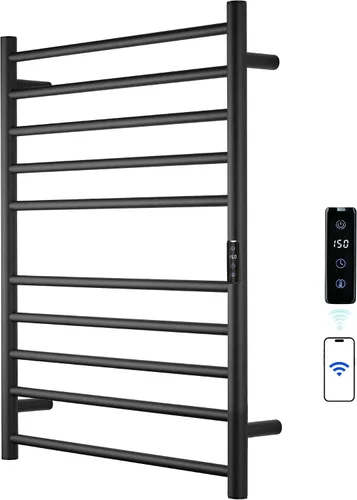 Vista 21 de Toallero Eléctrico con Control de Voz para Alexa y Google Home, TUYA - Calentador de Toallas de Baño Montado en la Pared, Enchufable