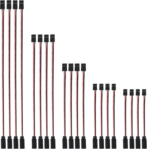 Vista 2 de ShareGoo 20 piezas macho a hembra cable de extensión servo de 3 pines cable receptor RC conectores de cable para RC coche helicóptero barco servo
