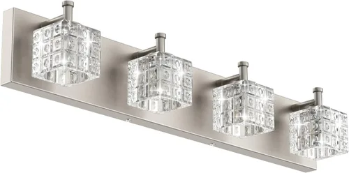 Vista 10 de Ralbay Luz de Tocador Negra 3 Luces Cristal Moderno Negro Mate Accesorios de Iluminación para Baño Accesorios de Luz de Tocador de Baño de Cristal