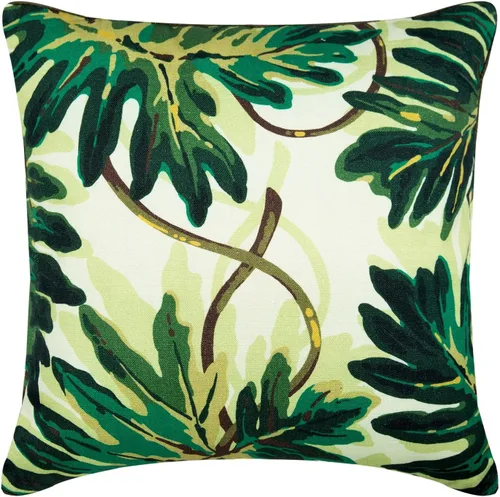 Vista 17 de The HomeCentric Fundas de almohada decorativas con bordes de 12 x 12 pulgadas Funda de cojín de seda de arte moderno Fundas de almohada verdes