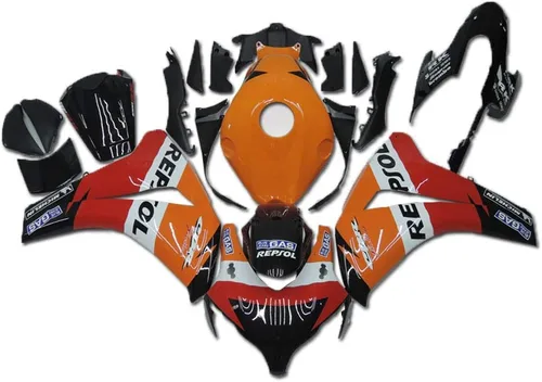 Vista 21 de Carenado negro brillante apto para Honda 2008 2009 2010 2011 CBR1000RR CBR 1000RR nueva inyección ABS plásticos carrocería kit cuerpo trabajo 08 09