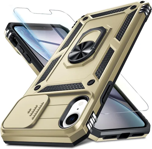 Vista 11 de Janmitta Funda para iPhone 8 Plus/7 Plus/6 Plus, Cubierta de Teléfono con Cubierta Deslizante Integrada para Lente de Cámara + Protector