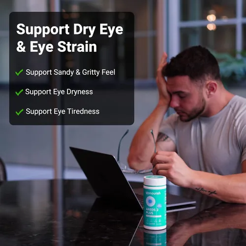 Vista 3 de UpNourish AREDS 2 Vitaminas oculares para personas mayores, suplemento de salud ocular de luteína para adultos, alivio de la fatiga ocular por