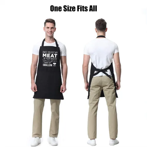 Vista 4 de Miracu Delantales divertidos de cocina para hombres esposo - Regalos divertidos de Navidad, cumpleaños para el mejor amigo de los hombres, regalos
