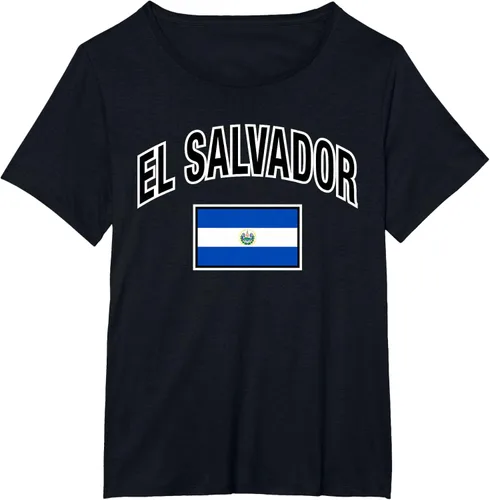 Vista 25 de Camiseta salvadoreña Orgullosa Bandera de El Salvador, Negro