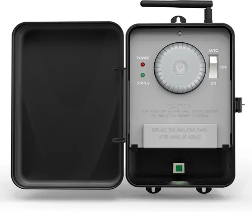 Vista 10 de BN-LINK Temporizador de piscina, interruptor temporizador mecánico para exteriores para calentador de agua, bomba de piscina, carcasa de metal