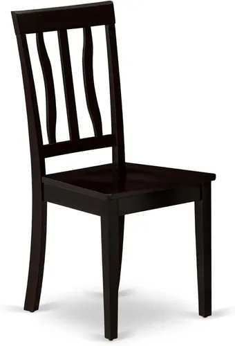 Vista 9 de East West Furniture PFAN6-CAP-W - Juego de comedor de 6 piezas que contiene una mesa de comedor cuadrada con hojas de mariposa y 4 sillas de cocina