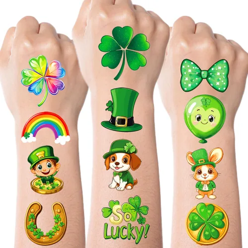 Vista 7 de JCFIRE Decoraciones del 4 de julio, 100 piezas de tatuajes temporales para niños y adultos, decoraciones patrióticas, accesorios del 4 de julio