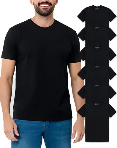 Vista 49 de Camisetas casuales de algodón suave con cuello redondo y ajuste atlético