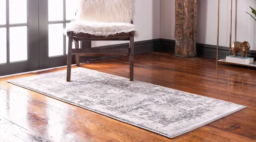 Vista 2 de Unique Loom Aberdeen Collection - Alfombra de área Stanhope (2' 7" x 6' 1" camino, gris/beige)