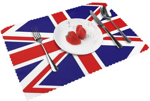Vista 14 de Rectangular Placemats Set of 4, Heat Resistant Flag of Hawaii American Printed Kitchen Dining Table Mats
