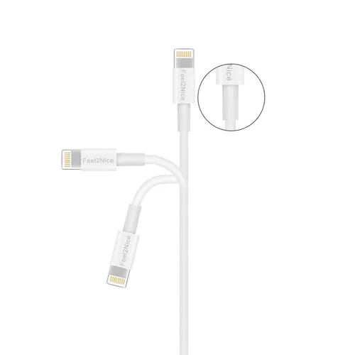 Vista 6 de Cable cargador para iPhone, color blanco