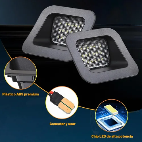 Vista 3 de KanSmart - Luz LED de matrícula para Dodge Ram 1500 2500 3500 2003-2018 OE 55078095AA, 6000K white, smoke lens, rear bumper tag lamp assembly