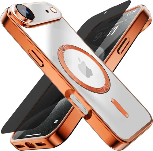 Vista 49 de Misscase Funda MagSafe compatible con iPhone 12 Pro Max con protector de lente de cámara, protección completa, funda magnética transparente