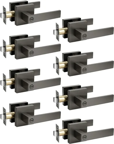 Vista 163 de KNOBWELL - Juego de cerradura con 1 picaporte resistente para puertas de una cara, ideal para puertas interiores reversibles, 0.93 libras