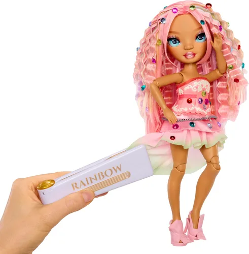 Vista 9 de Rainbow High Be Dazzling Muñecas de moda - Adeline Rose (Rosa) con herramienta Bedazzler y Gemas brillantes