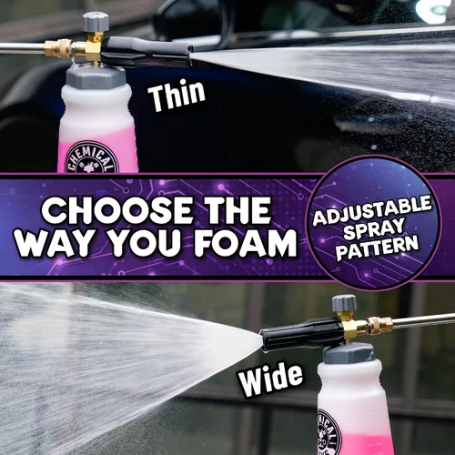 Vista 7 de Chemical Guys, Adjustable Foam Cannon for Pressure Washers, 32 oz